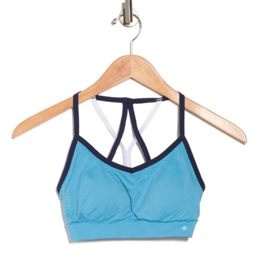 Splendid Strappy Back Sports Bra in Blue Turquoise Sz. Small NWT